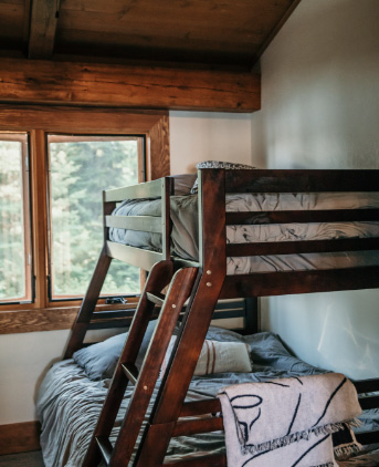 interior bedroom with bunk beds